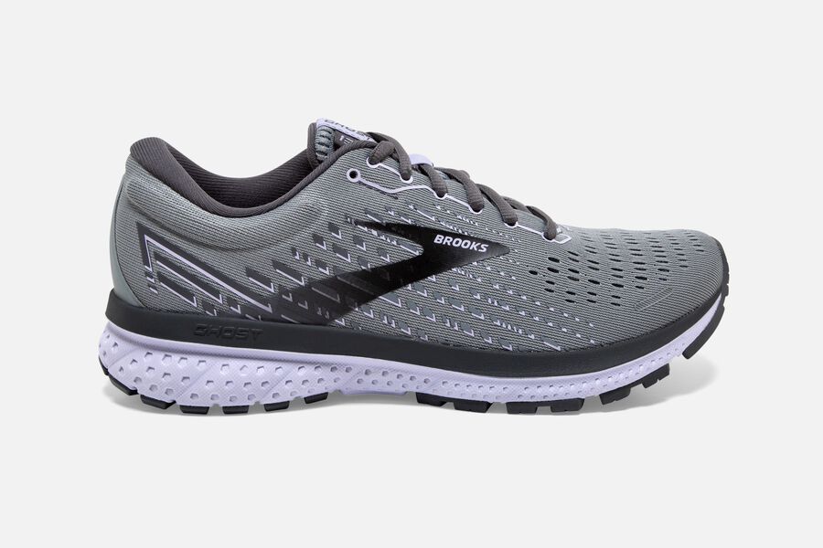 Brooks Running Shoes - Ghost 13 Road Womens - Grey/Black/Purple - FPE-495621